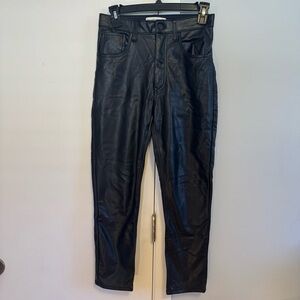 Abercrombie & Fitch Black faux leather pants